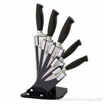 Good-quality 6pcs ceramic knife set with ABS and TPR handle